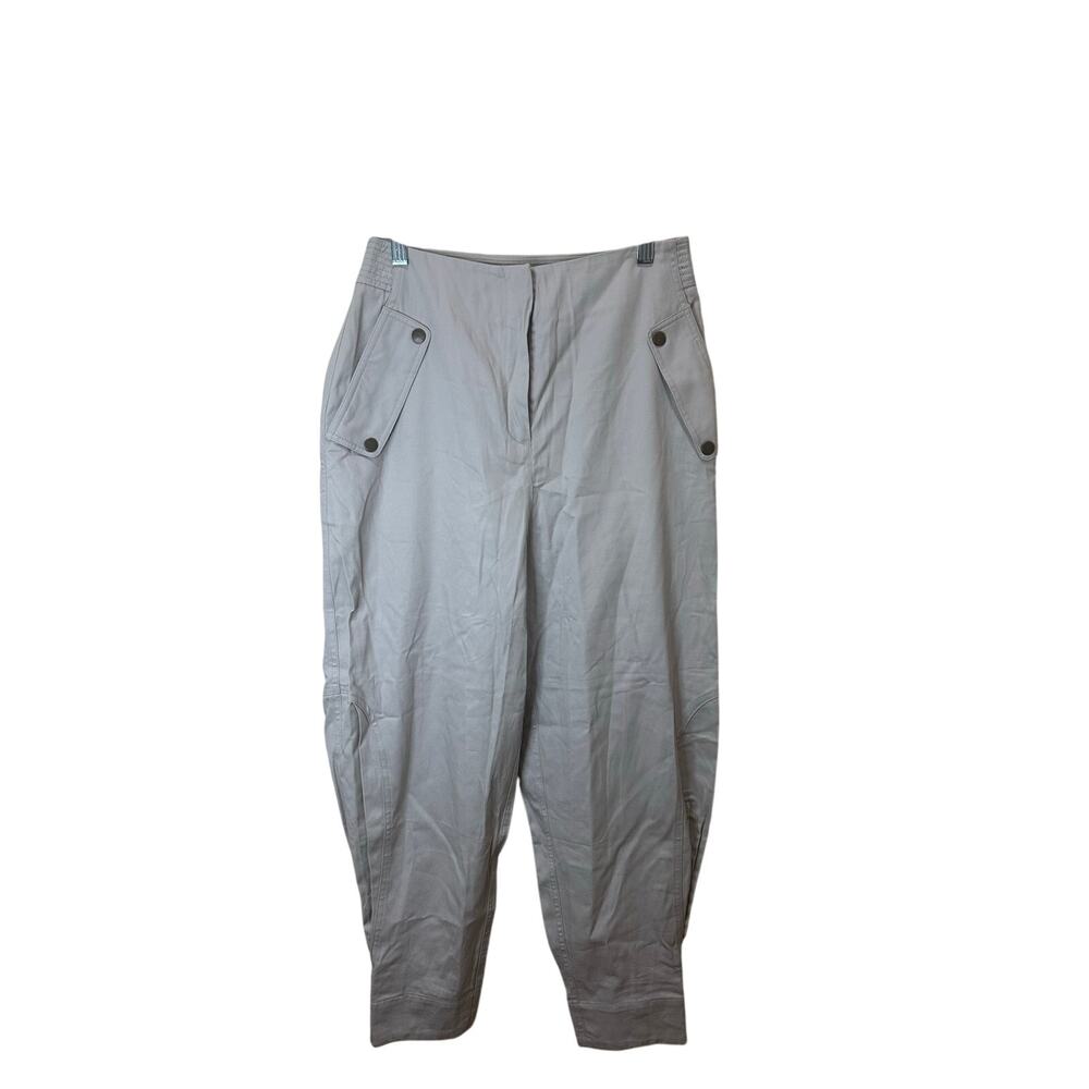 Witchery NWT Sz 8 Canvas Barrel Leg Pants in Stone Women’s 100% Cotton